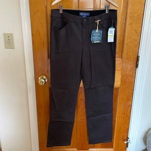 Stitch Fix Democracy “Ab”solution patriot straight leg dark brown pants. 14 NWT